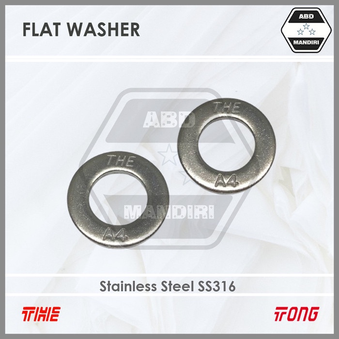 SS316 WP แหวนจานสแตนเลส M8 (SUS316 เครื่องซักผ้าแบบแบน A4-70) M 8