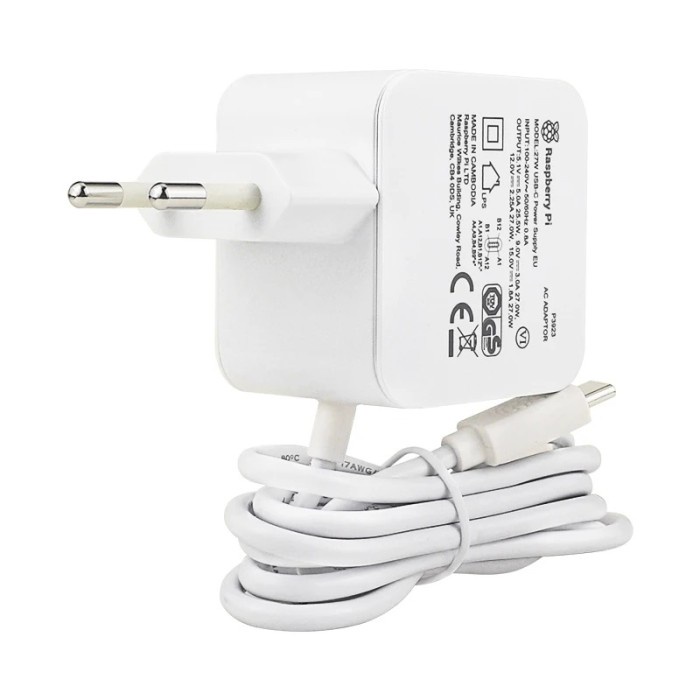 อย่างเป็นทางการ Raspberry Pi 27W Usb-C แหล่งจ่ายไฟ Adaptor 5.1V 5A สําหรับ Raspberry Pi 5