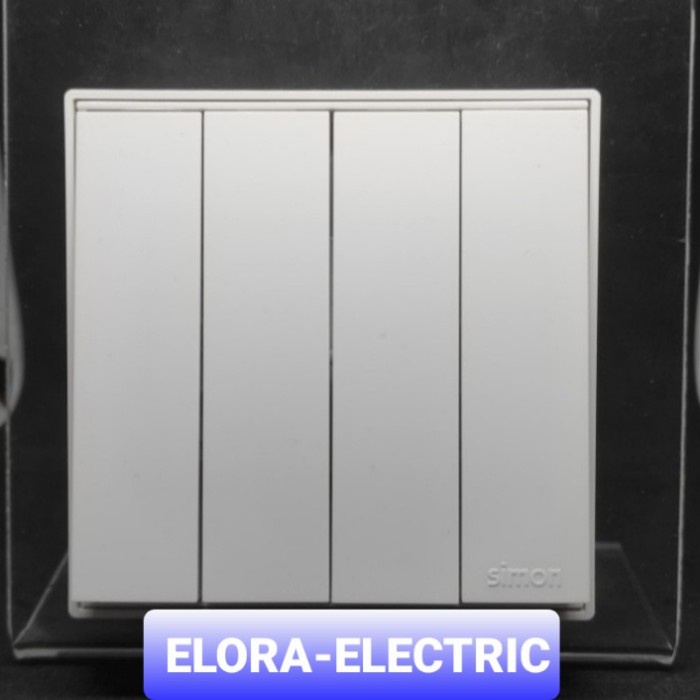 สวิตช์ SIMON E6 4 GANG สีขาว / สวิตช์ SIMON E6 MULTI 4 GANG สีขาว