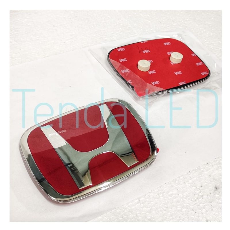 MERAH Honda Red Logo Emblem Original Model Chrome Red/Honda JDM STYLE Logo CRV HRV BRV Mobilio Jazz 