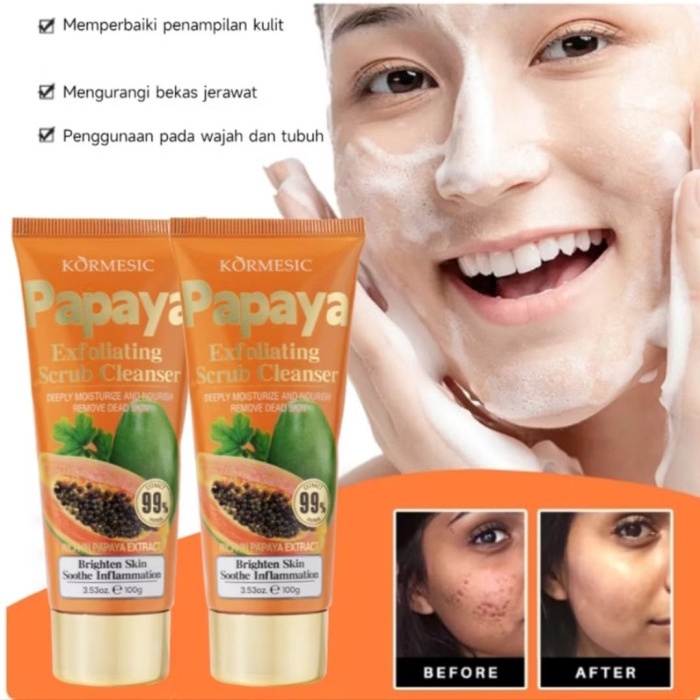 Original Bpom Papaya Facial Wash Papaya Facial Cleanser Whitening Black Spot Remover Cleanser