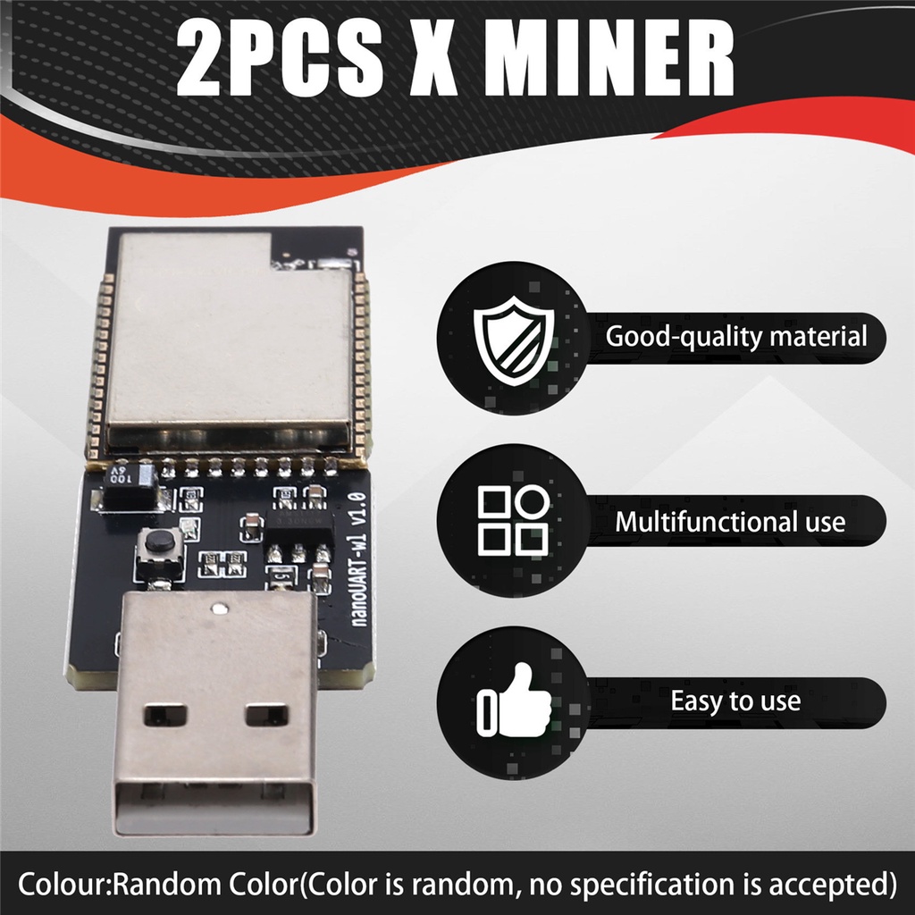 XFDE 2PCS USB BTC Minerva Solo หลวม Minerva 40-50KH/S Bitcoin BTC Minerva Asic Mining Low Power Mine