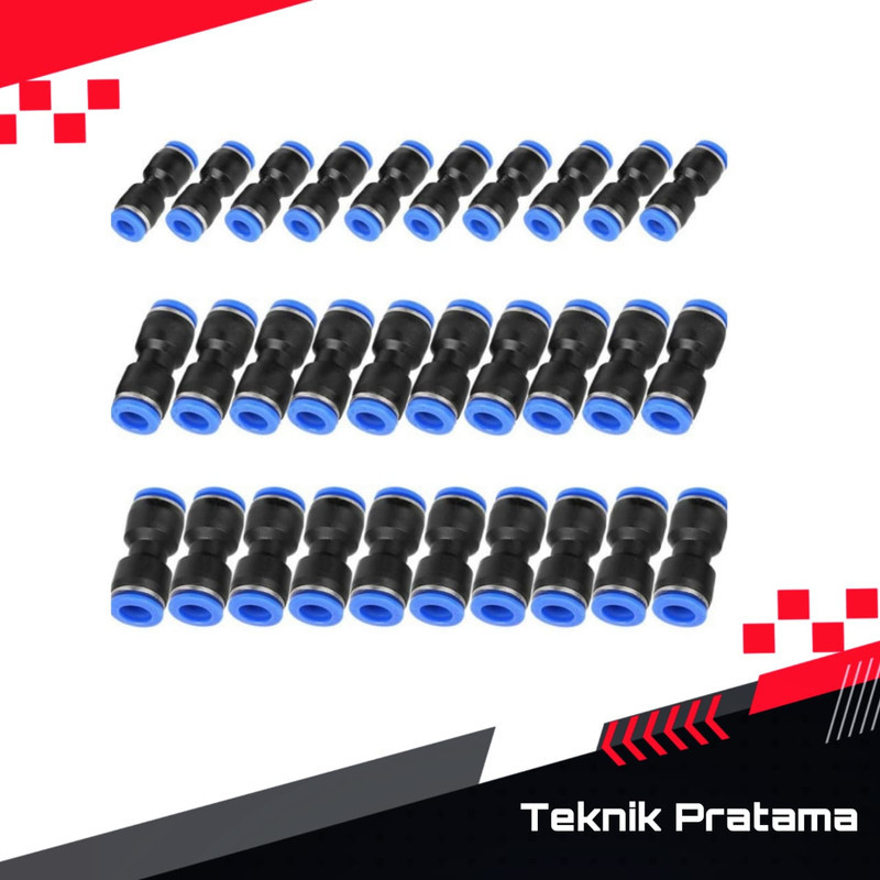 BESTSELLER!! ข้อต่อแบบ PU 8mm ข้อต่อสายยางตรงสายยางขนาด 8mm x 8mm