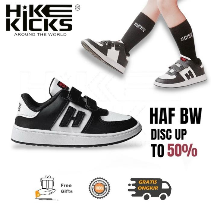 Modish-kick Hikes Haf Black White Boys Girls School Shoes - รองเท้าผ้าใบ Sd ดั้งเดิม