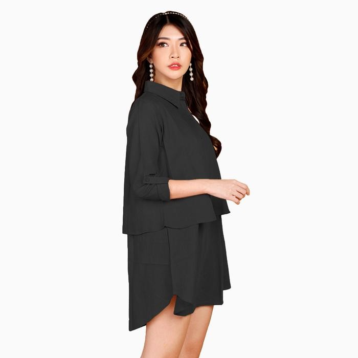 KEMEJA เสื้อเชิ้ตแขนยาวสําหรับผู้หญิงผู้ใหญ่ - JFASHION New Hiraku