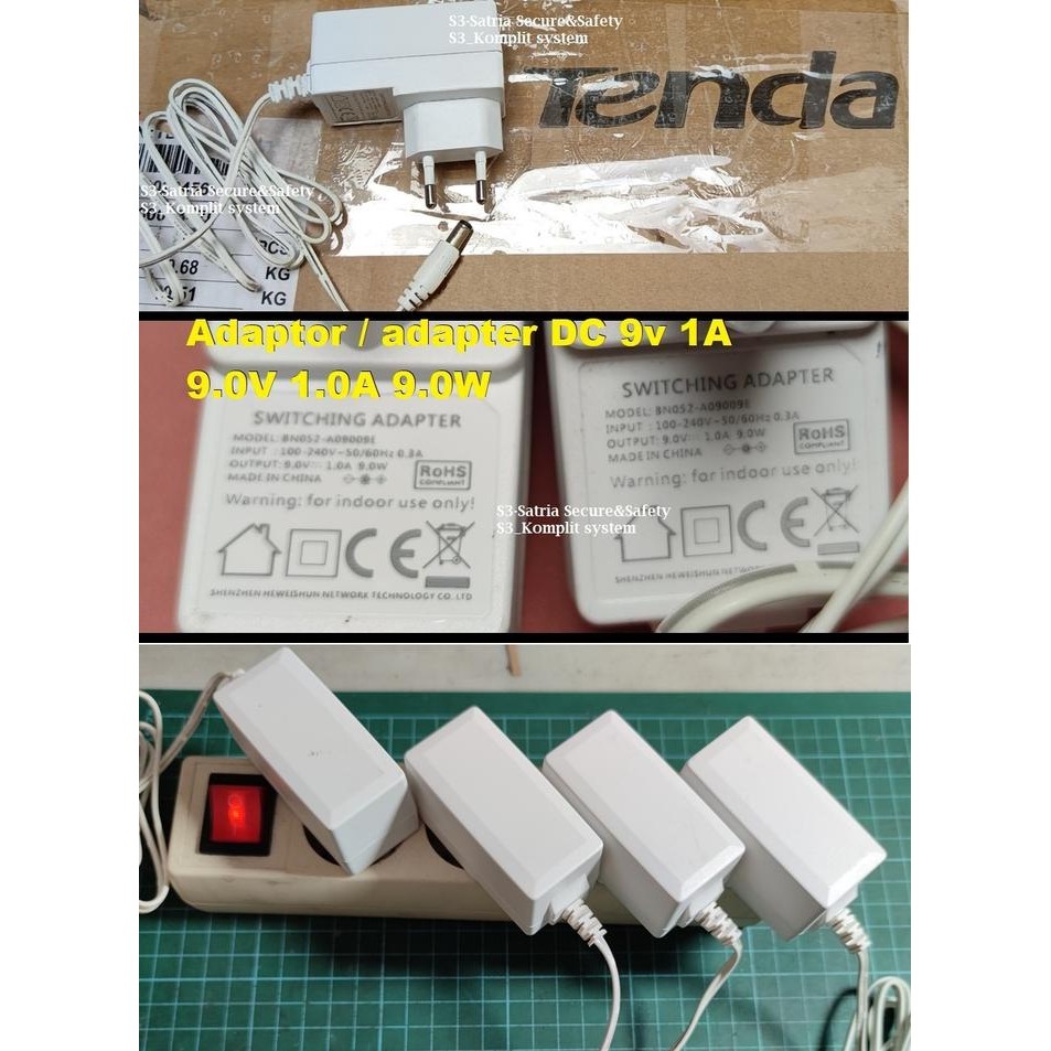 TENDA Ready JT Adaptor 9v 1A dc 9.0V 1.0A 0.6A 0.75A 0.85A สําหรับเต็นท์ dlink สีขาว