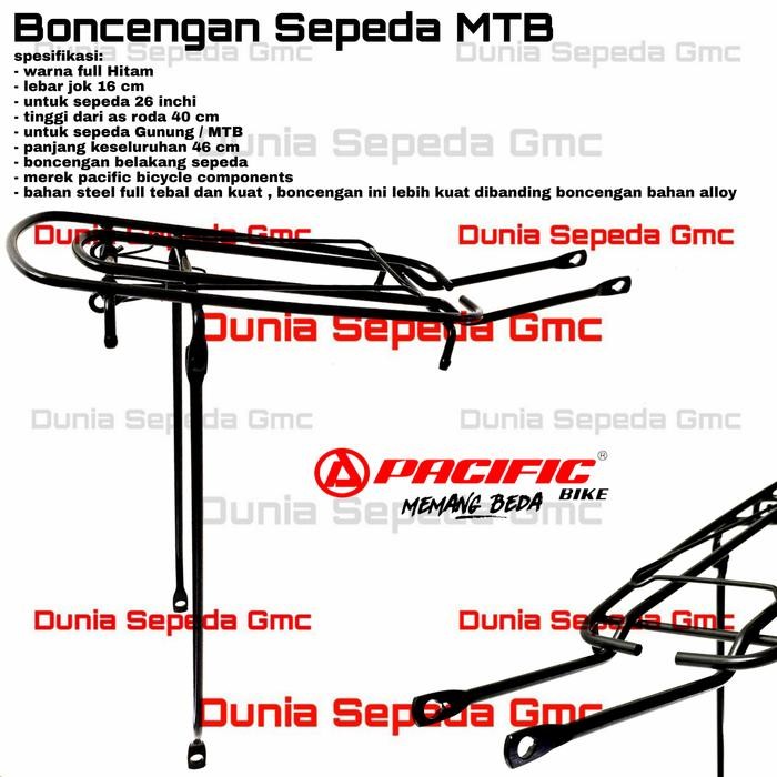 ชั้นวางสัมภาระด้านหลังจักรยานเสือภูเขา Mtb 26 นิ้ว Pacific Black จัดส่งฟรีส่วนลด