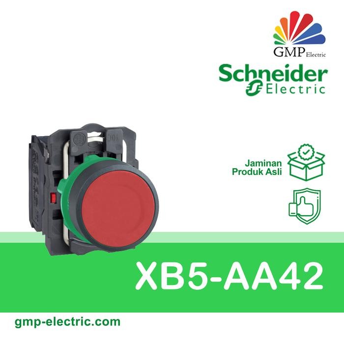 MERAH Xb5-Aa42 ปุ่มกด Schneider พลาสติก 22Mm สีแดง ใหม่