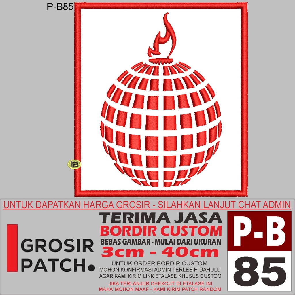 MB EMBROIDERED PATCH P-B85 FAGIOLI CONTACT LOGO US ACCESSORIES/EMBROIDERY