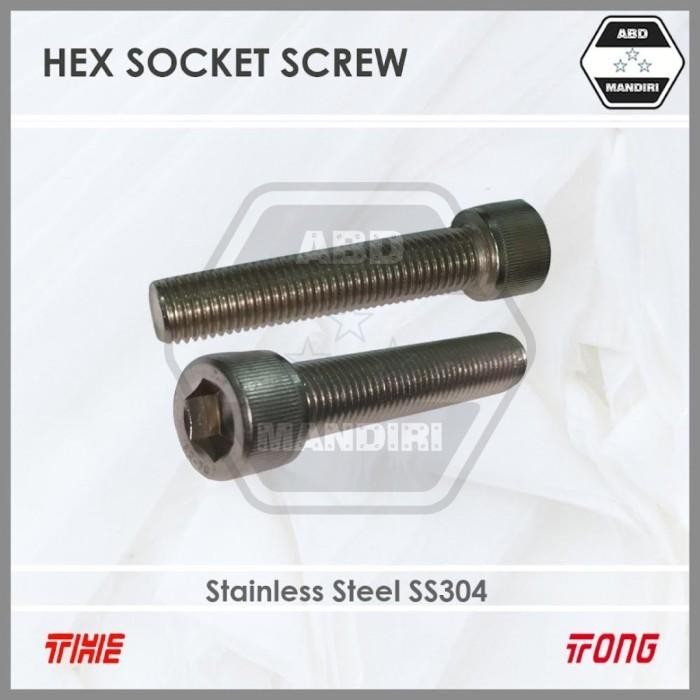 SS304 สลักเกลียว L สแตนเลส A2-70 M4 X 50 (SUS304 HEX SOCKET SCREW) M4x50 / 4x50 / L Bolt 4 x 50