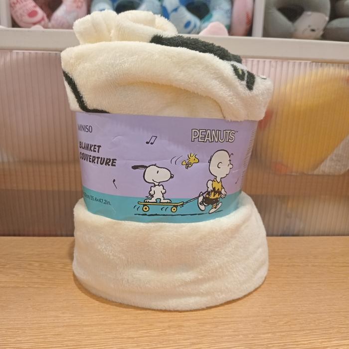 ผ้าเช็ดตัวลายตัวละคร Snoopy - ผ้าห่มพิมพ์ลาย Miniso Snoopy Summer