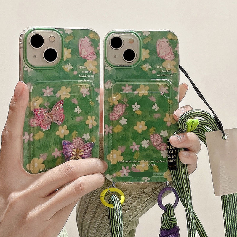 SAMSUNG สดดอกไม้ขนาดเล็กภาพวาดสีน้ํามันสไตล์Retro Card HolderปลอกSamsung A37 A57 5G A17 5G A07 A06 A