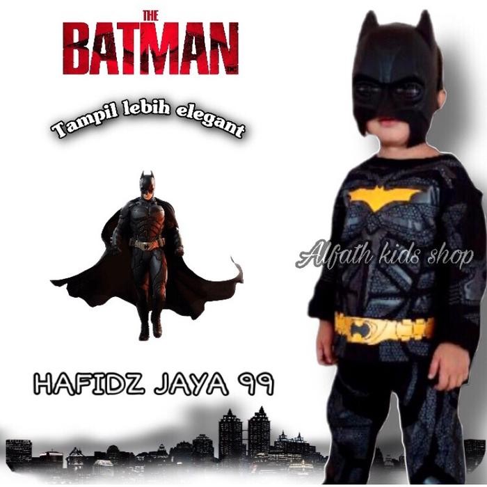 PREMIUM BOYS LONG SUIT BATMAN COSTUME WINGS FREE MASK / BATMAN MASK SUIT