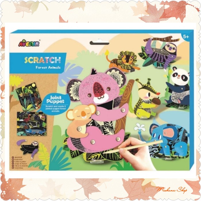 AVENIR 2in1 Scratch Joint Puppet Puppet Puppet Puppet Doll - สัตว์ป่า