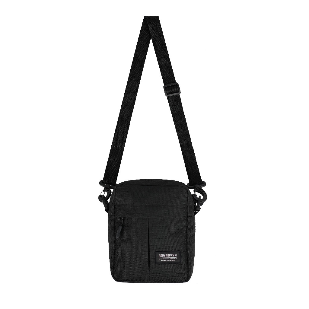 CLEARING WAREHOUSE Rown Division กระเป๋าสะพายอย่างเป็นทางการสีดํา - Rowndvsn Black Paquito Sling Bag