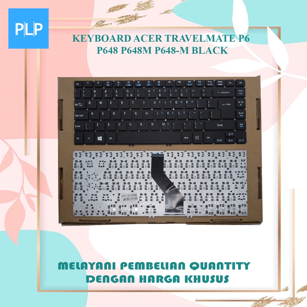 Acer Travelmate p6 p648 p648m p648-m คีย์บอร์ดสีดํา