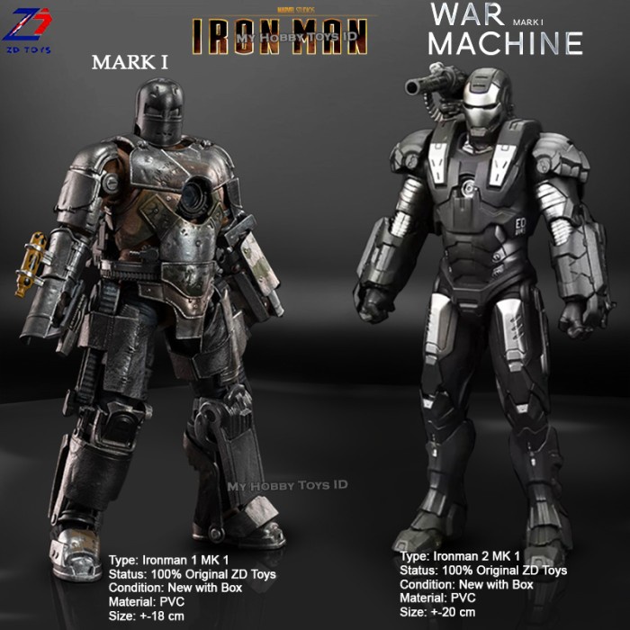 MARVEL SUPERHERO AVENGERS IRONMAN MARK 1 ZD TOYS 2 รุ่น READYY