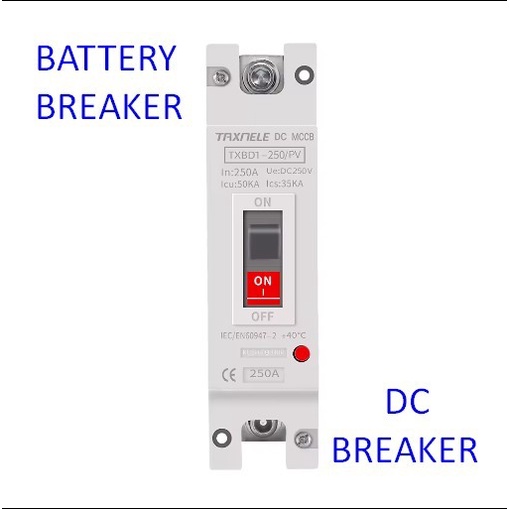 MCCB DC 1P Taxi Breaker DC Current Safety 100-500A