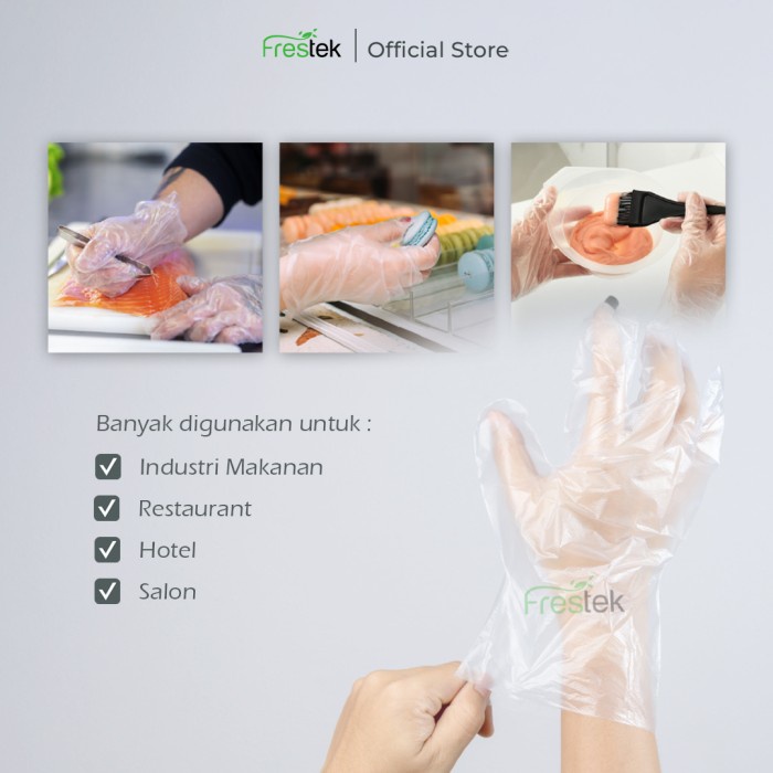 ถุงมือพลาสติก STP 100 ชิ้น Food Grade