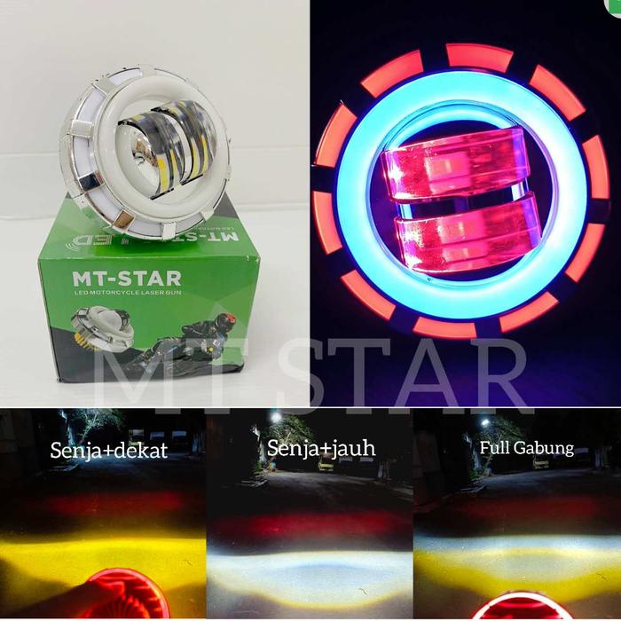 CODE D MT STAR MT Star Projie Daymaker Far Near Yellow White AE DE RBR ไฟมอเตอร์ไซค์และรถยนต์