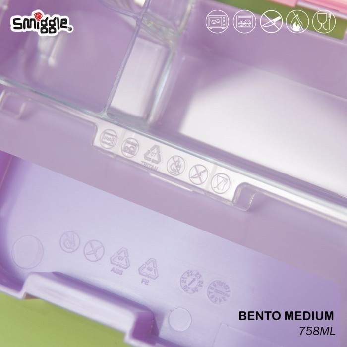 Indo Home Mart - Smiggle Lunch Box Happy Medium Bento Box/Smiggle Happy Lunch Box