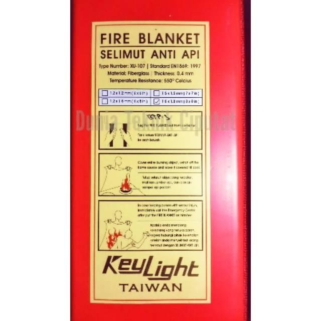 JTTOP" FIRE BLANKET FIRE BLANKET 1.8MX1.8M KEYLIGHT TAIWAN 1.8 X 1.8 เมตร
