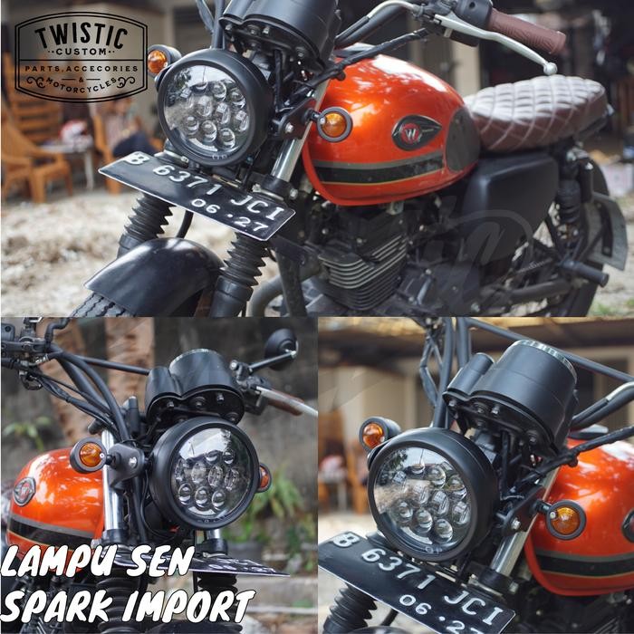 Spark Yello Classic Cafe Japstyle Kawasaki W175 CB ไฟเลี้ยว LED