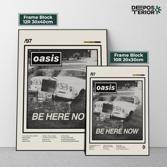 โปสเตอร์ BintangEmaSs- Oasis - Be Here Now Frameblock ปกอัลบั้ม