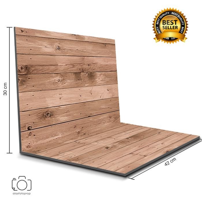 Light- Wooden Folding Photo Mat 42X30 Cm / Online Shop Photo พื้นหลัง (Wdl-03)