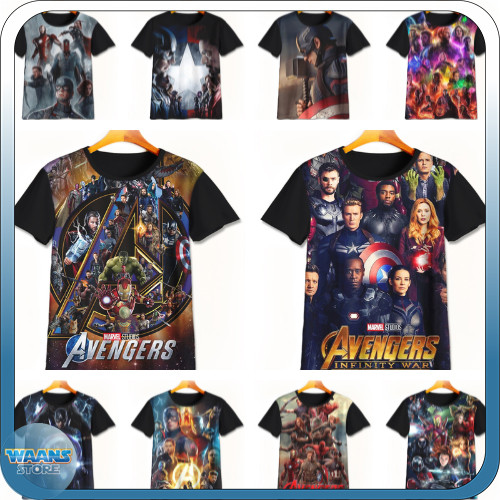 เสื้อยืดเด็ก Avenger 3D เสื้อยืดซูเปอร์ฮีโร่
