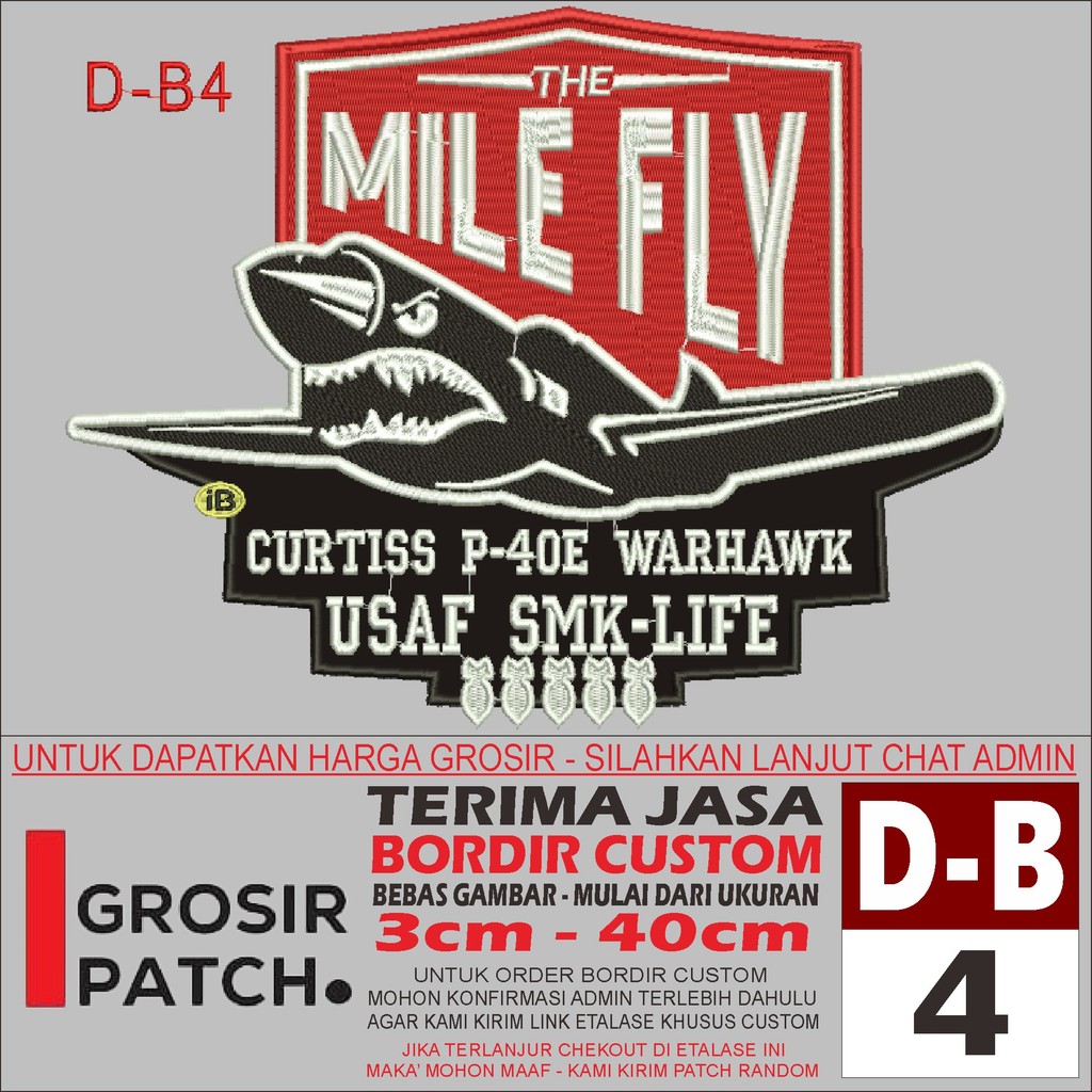 MB EMBROIDERED PATCH D-B4 โลโก้ MILE FLY อุปกรณ์เสริม/EMBROIDERY