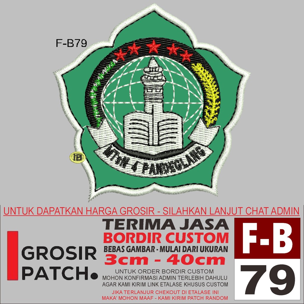 MB PATCH EMBROIDERED โลโก้ F-B79 MTSN 4 อุปกรณ์เสริม PANDEGLANG/EMBROIDERY
