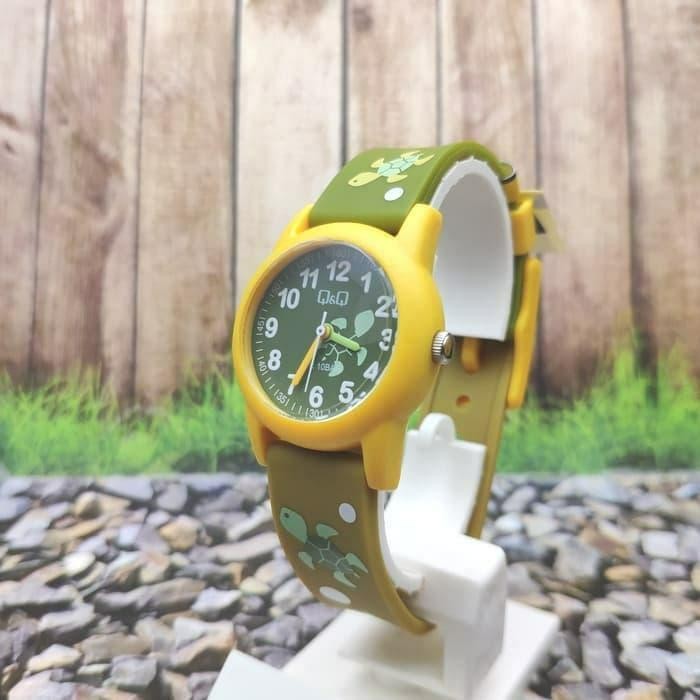 รับประกัน Q&Q QQ QNQ ANALOG นาฬิกาผู้หญิงและผู้ชายยางสีชมพู VR99J002Y ORIGINAL CODE 121