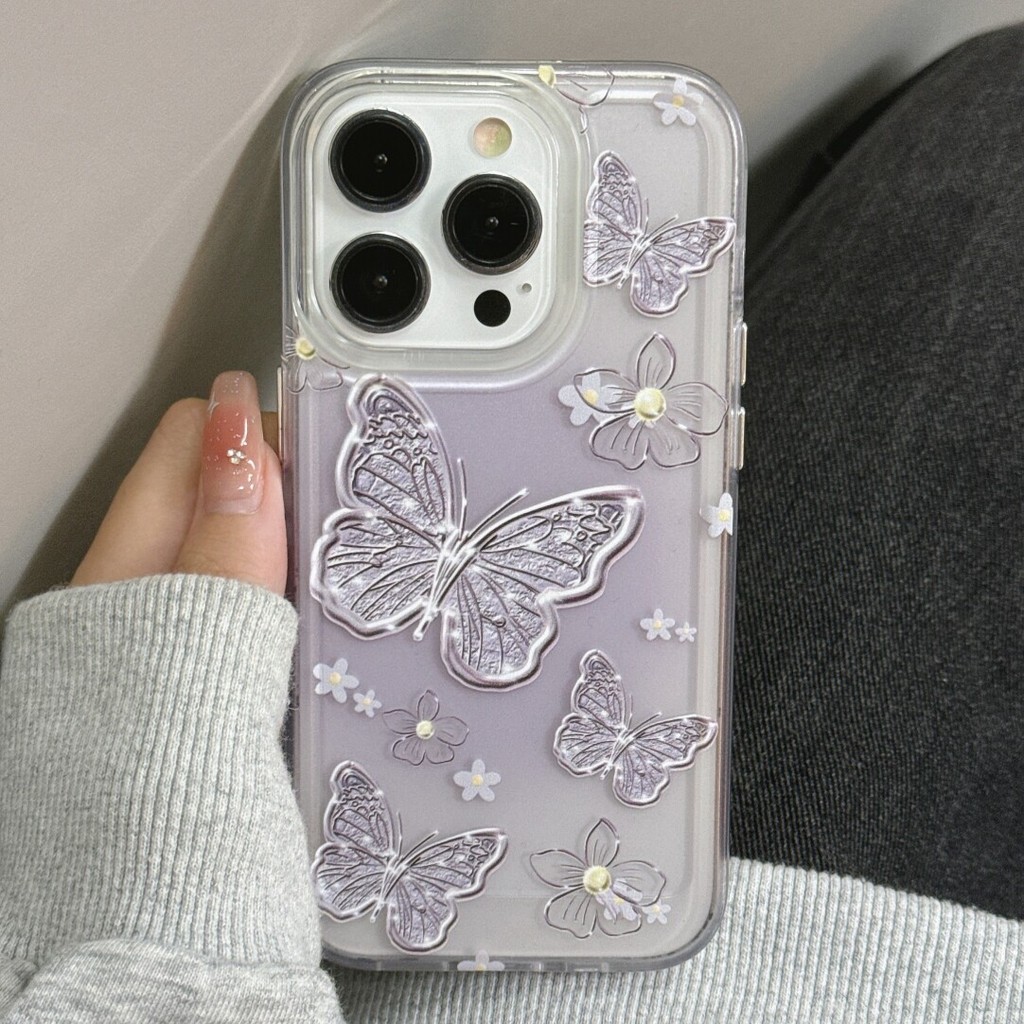 HP สาวผีเสื้อดอกไม้สําหรับกรณีOppo A5x A5i Pro A5 2025 Reno 14F 14 Pro A3X A5 Pro A3 5G A60 Reno 13 