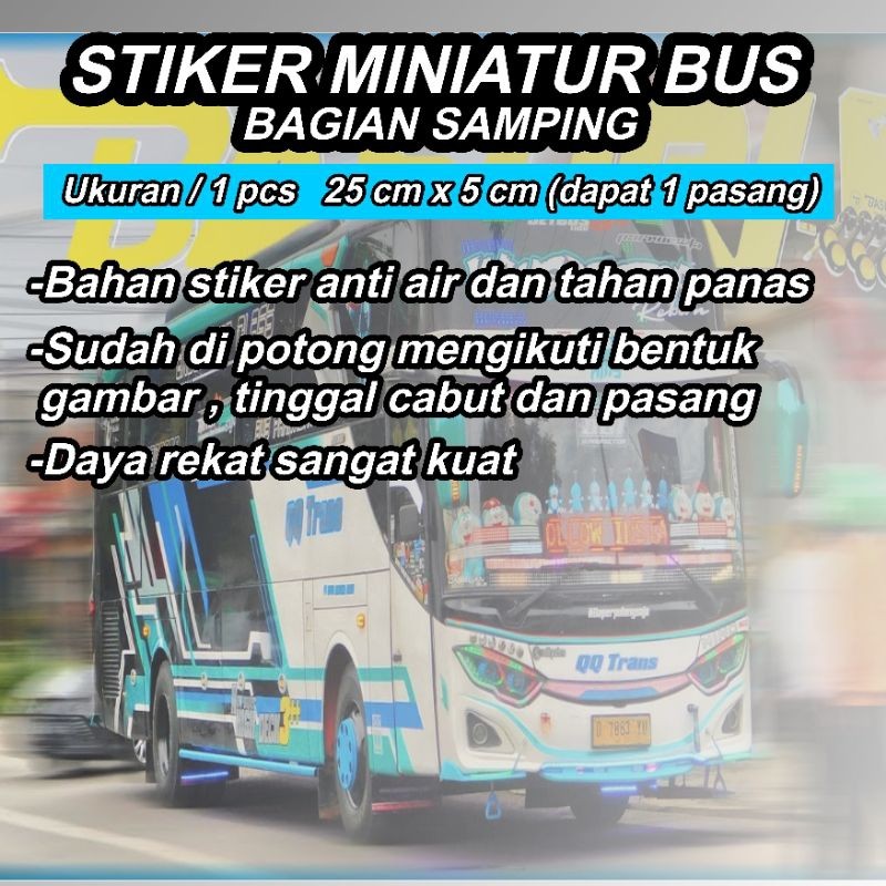 {CODE 08} BASURI BUS MINIATURE STICKERS / RIGHT AND LEFT MINIATURE BUS LIVERY STICKERS