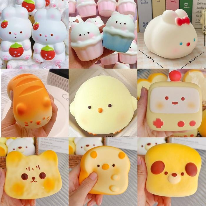 Squishy Premium Super Slow Rising Hachimi Cute Kitty Piyo Cupcake Cat Bread 8 Cm - หลากหลาย