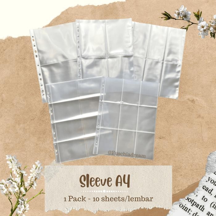 ปลอก A4 2P/3P/4P/5P/6P/8P/9P/10P/12P/20P สําหรับ 2/3/4 แหวน (1 แพ็ค)