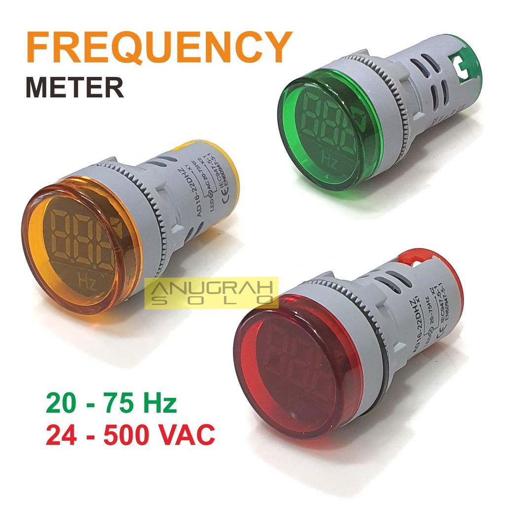 Hz Meter Frequency Meter Pilot Lamp 20-75Hz AD16-22DHZ [PREMIUM]