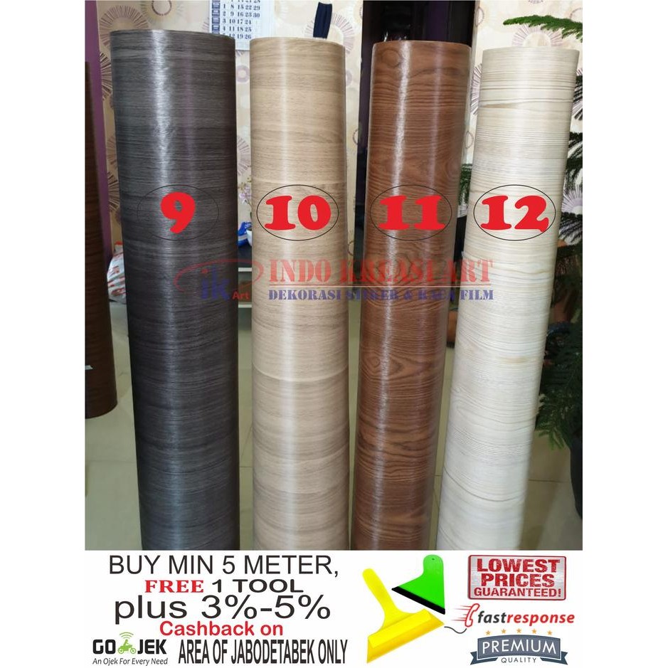 3D MARBLE WOOD FIBER MOTIF STICKER PREMIUM PVC WOOD STICKER WALLPAPER