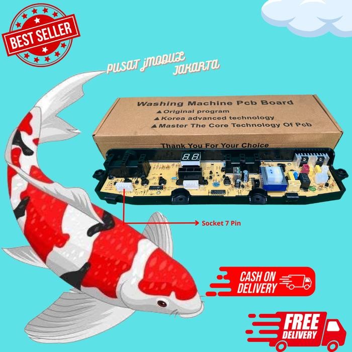 MESIN SAMSUNG WA70V4 / WA80V4 / WA90F4 TOP LOADING WASHING MACHINE โมดูล PCB