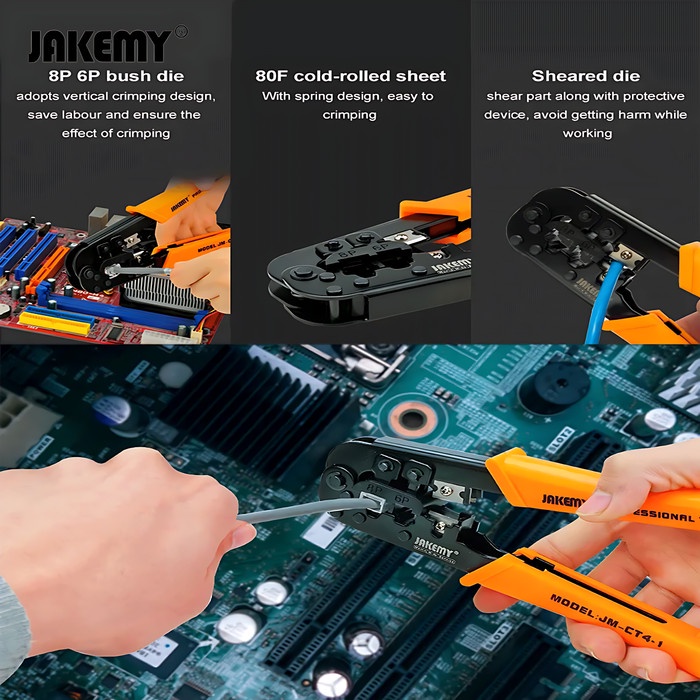 Crp - Jakemy Crimping Tool Lan Network Cable 6P / 8P - Jm-Ct4-1
