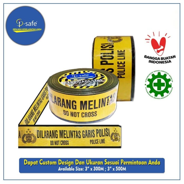 I-Safe สายตํารวจไม่มีการเจาะสายตํารวจ 3" X 500M Divider