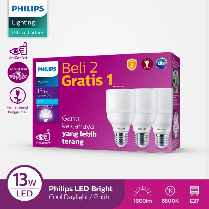 Philips Multipack MyCare LED Bright 13W E27