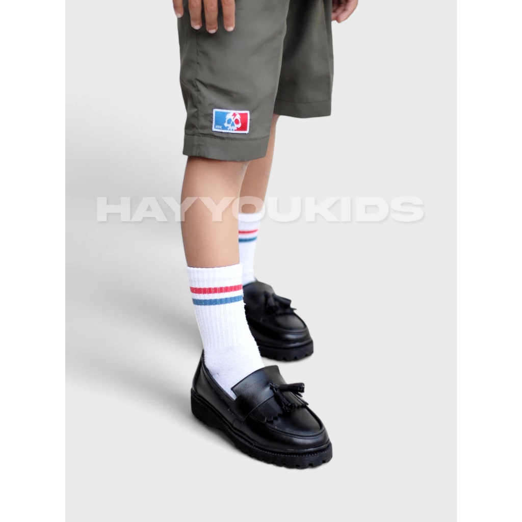 Hayyoukids - Docmart Lofers Slip On รองเท้าเด็กรองเท้าไม่มีส้นรองเท้าเด็กชายหญิง