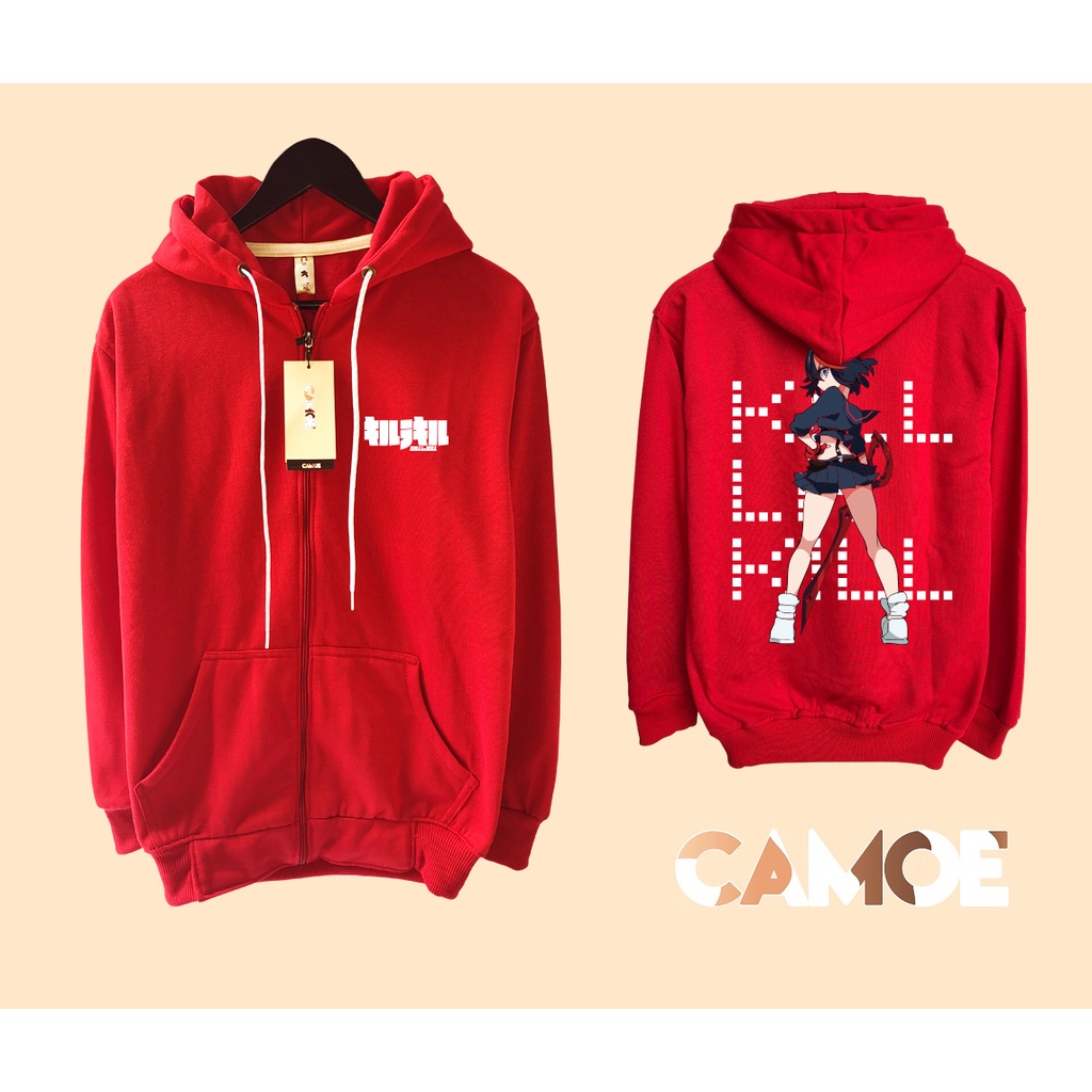 Kill La Kill Ryuko Matoi เสื้อแจ็คเก็ตมีฮู้ดมีซิปอนิเมะ