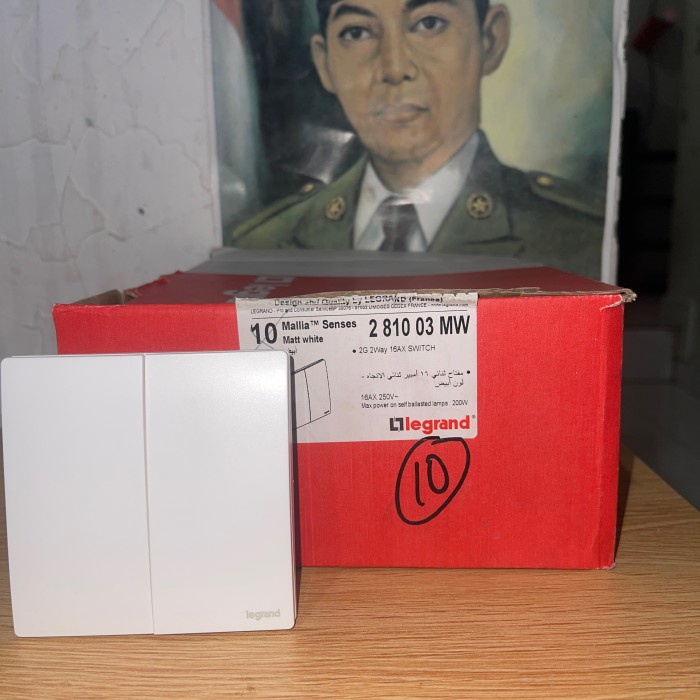 Legrand Double Switch 2G 2WAY 16AX ความรู้สึก Mallia 281003เมกะวัตต์ เลแกรนด์