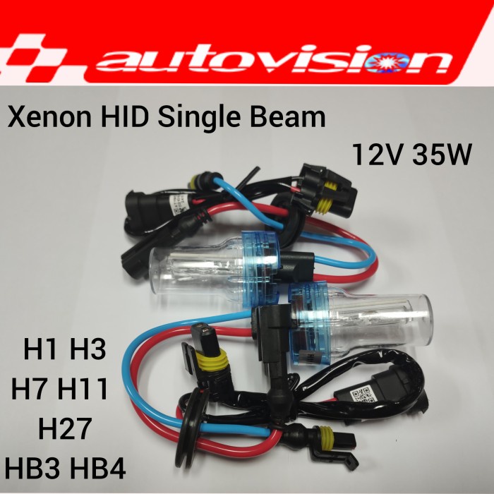 (2 ชิ้น) Autovision Xenon HID Tuner Bulb H1 H7 H11 HB4 4300K/6000K