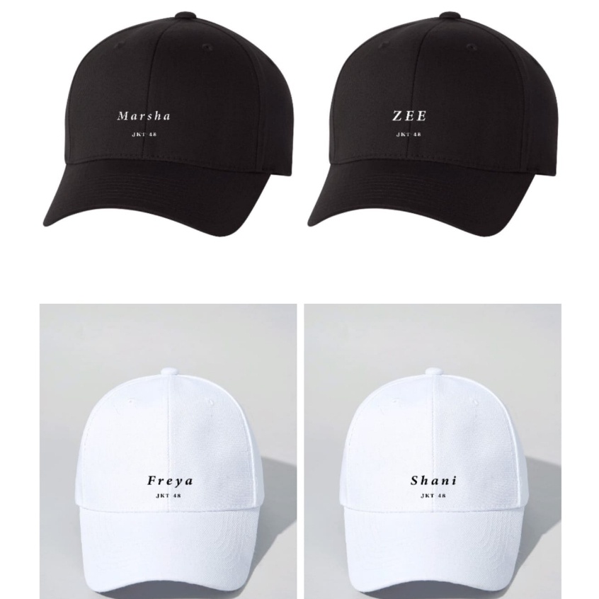 รับประกันใหม่ - JKT48 Member Hat DTF Print (CAN REQUEST OTHER MEMBER NAMES สําหรับ GUYS)