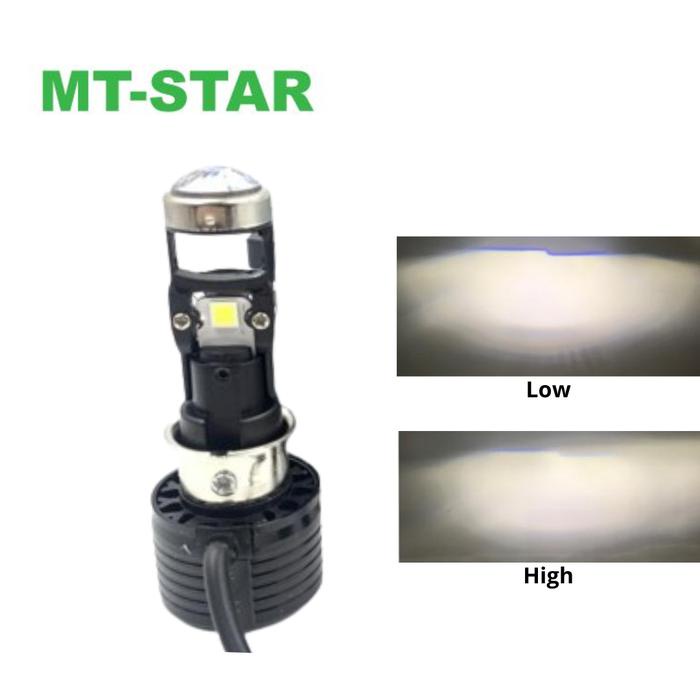 CODE D MT STAR LED ไฟหน้า H6 H4 Hs1 ประเภทโปรเจคเตอร์ Far Near คุณภาพสูง H8 รถ