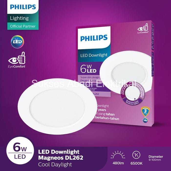 Philips 6 วัตต์ DL262 MAGNEOS 6W Super Slim LED Downlight